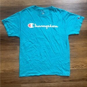 Champion Men's Teal Short Sleeve Tee